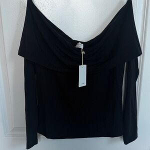 Wilfred Black Off-Shoulder Top sz med new with tags